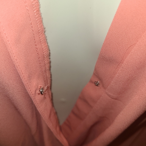 New York & Company Peach Wrap Blouse - Picture 3 of 6